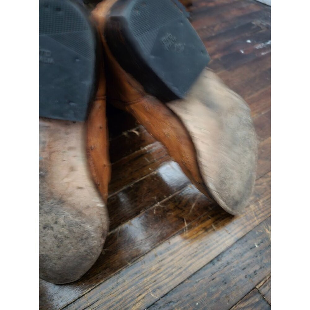Vintage Botas Calibre Light Brown Cowboy Boots - Picture 14 of 16